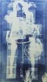 Klara Meinhardt: Embodiment – Kontrolle, 2017, 
cyanotype on canvas, 280 x 150 cm
